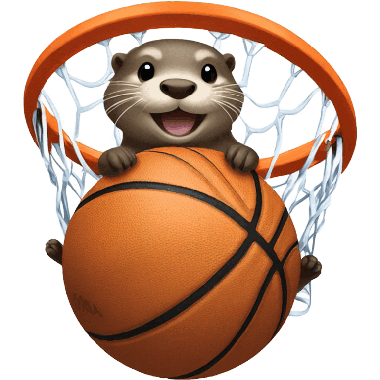 otter dunking a basketball  emoji