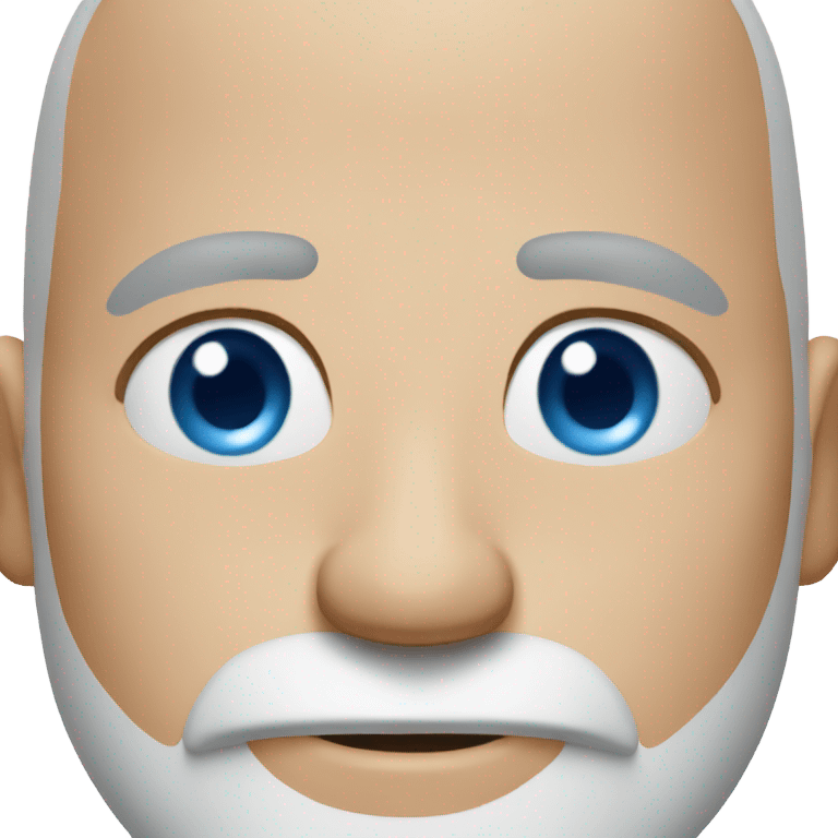  bald man blue eyes with beard  emoji