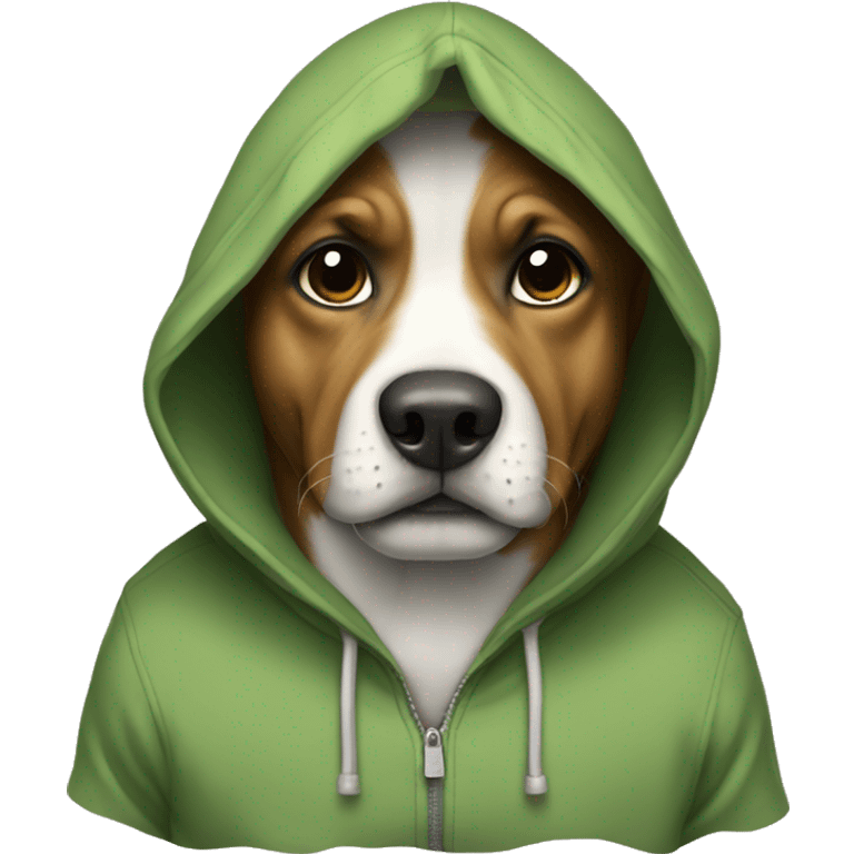 Dog with hoodie emoji