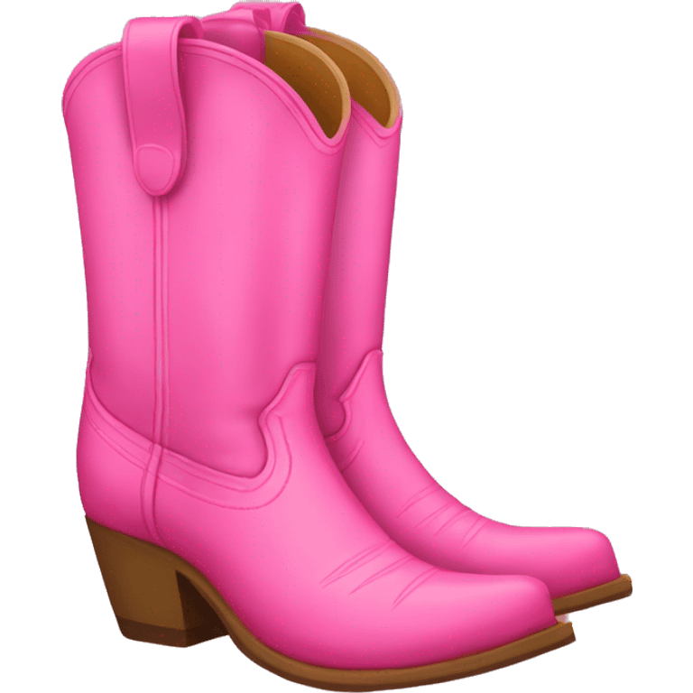 Cowgirl pink boots  emoji