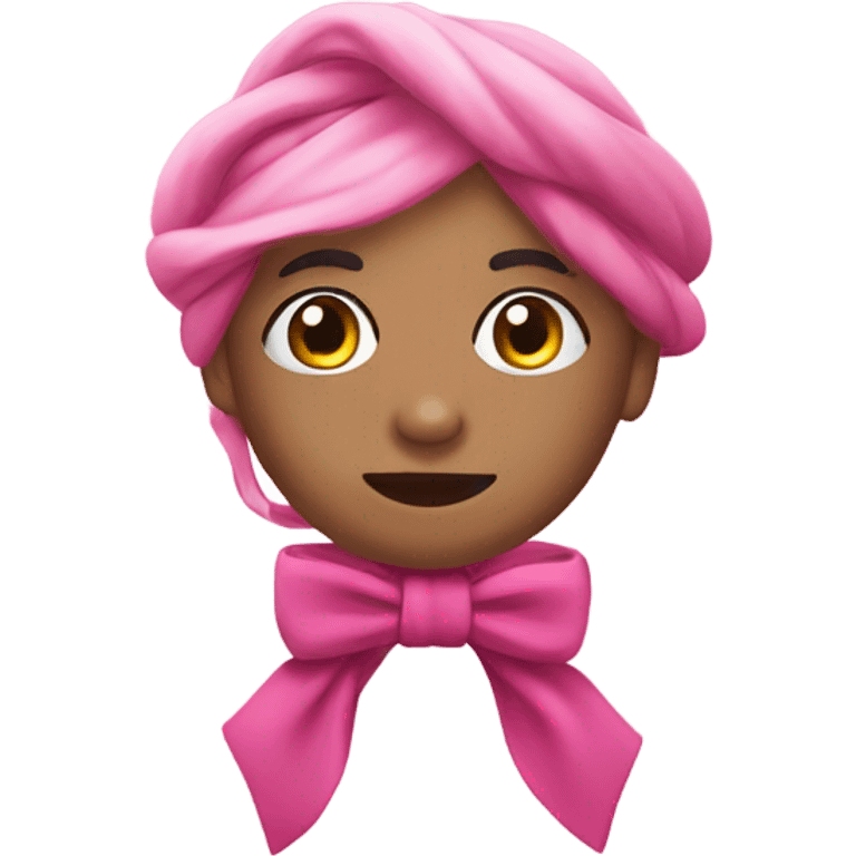 Un lazo rosa  emoji