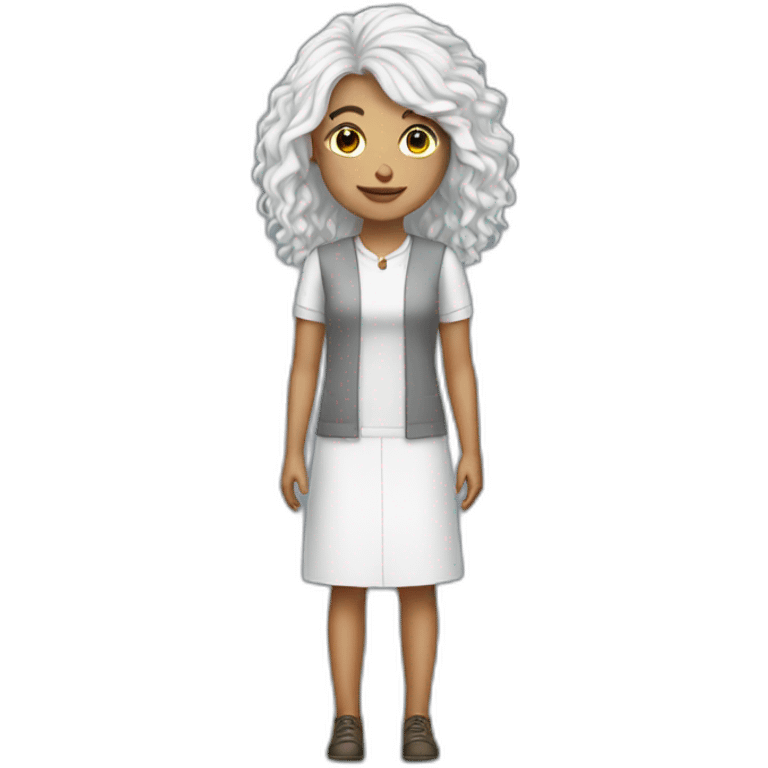 it programmer-girl white hair emoji