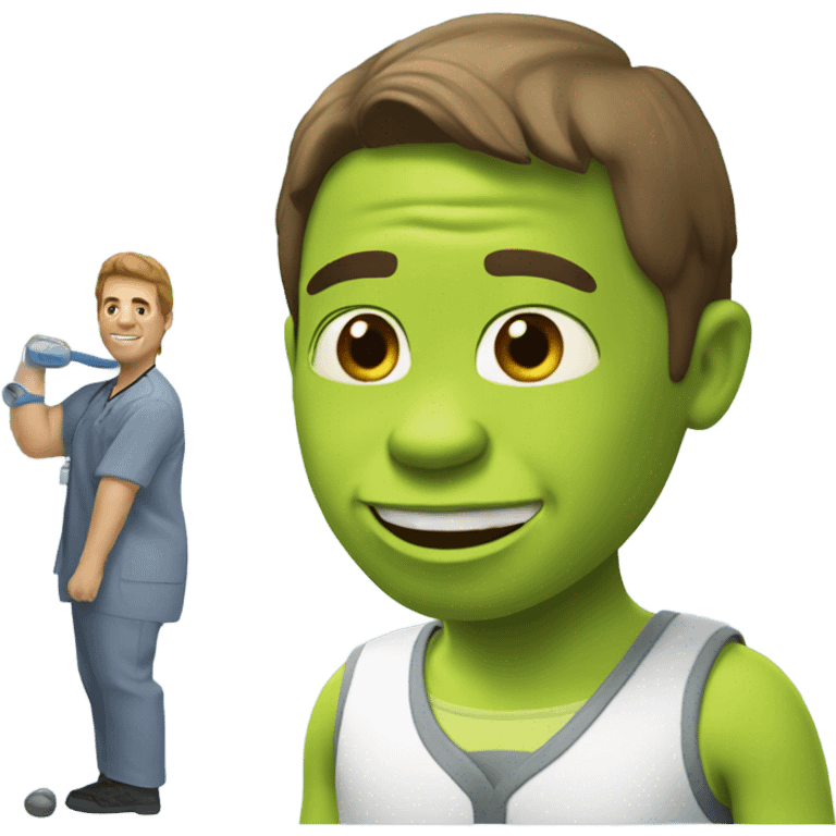 Shrek as a physical therapist emoji