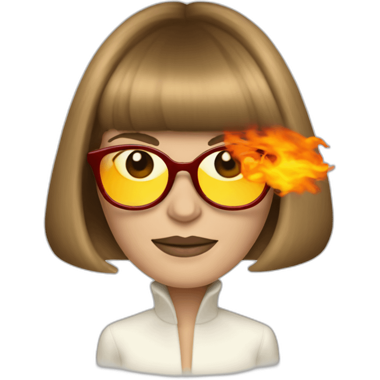 Anna wintour on fire emoji