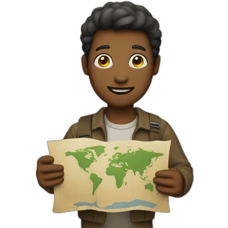 holding a map emoji