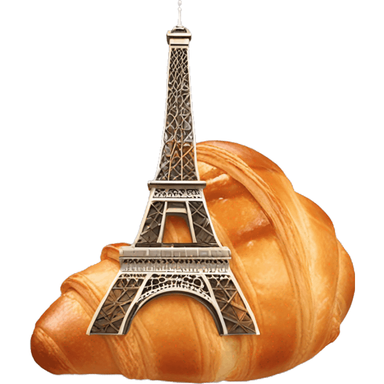 Croissant with the Eiffel Tower emoji