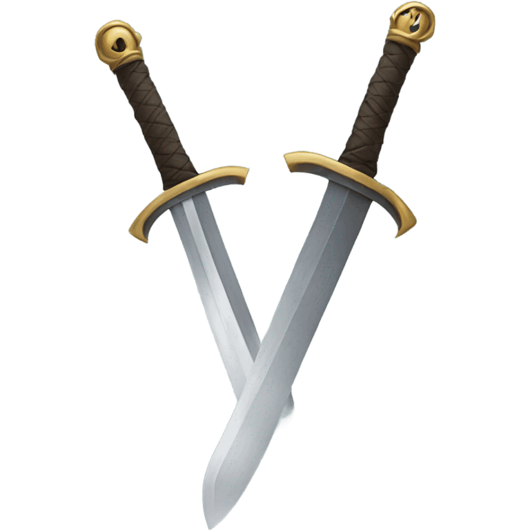 Sword with a angry face emoji