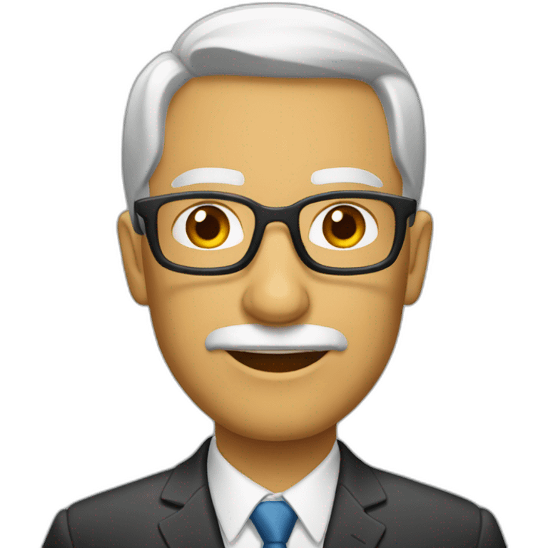 executivo de óculos emoji