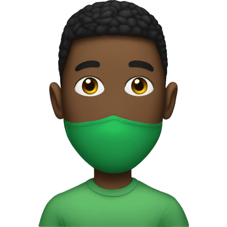 tyler the creator with green skimask anfd no hat emoji