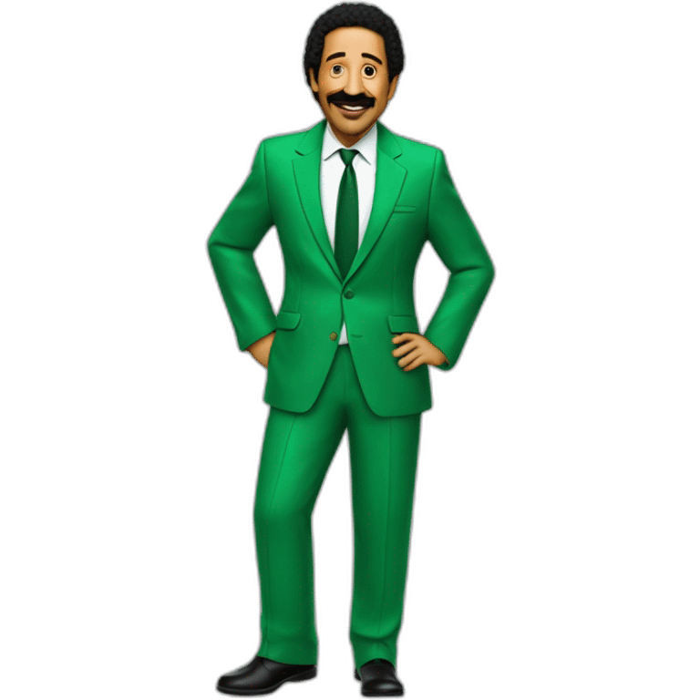 Cheb khaled in a green suit emoji