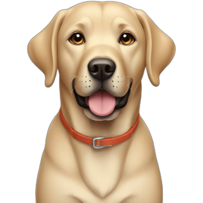 a labrador working in the offivce emoji