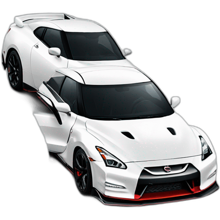 White car Nissan Nismo emoji