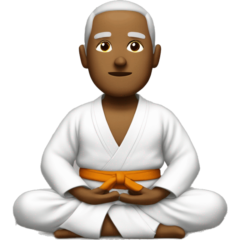 wise karate sensei full body meditating emoji