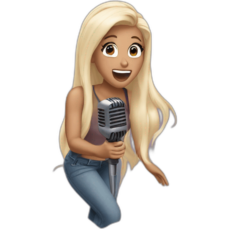 Ariana grande singing emoji