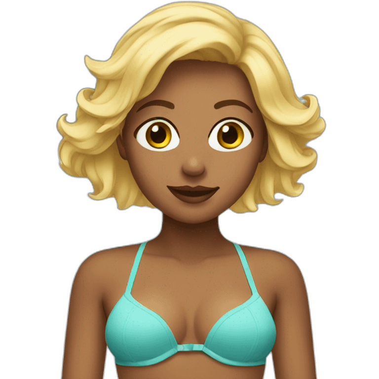 Blonde girl in bikini emoji