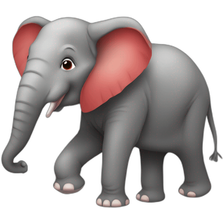 Elephant red with a long trunk emoji