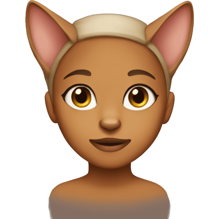 The Abyssinian cat girl emoji