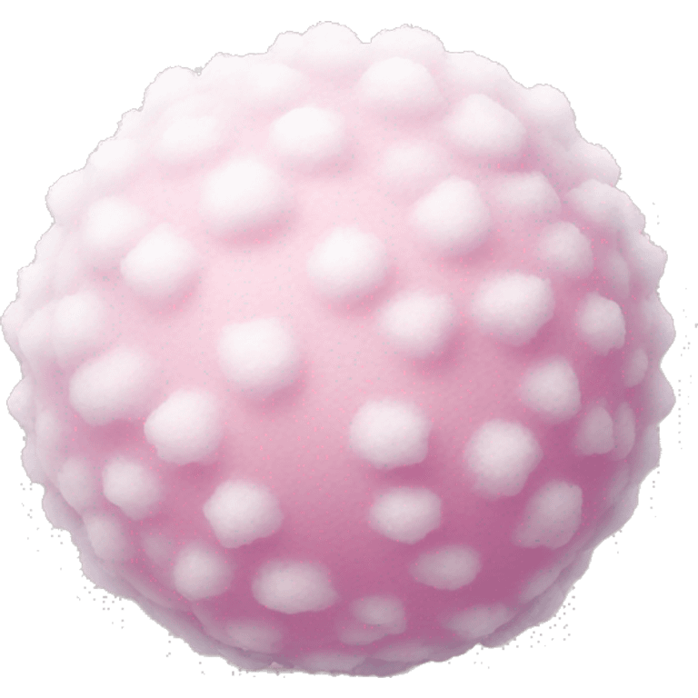 Pink snowball emoji