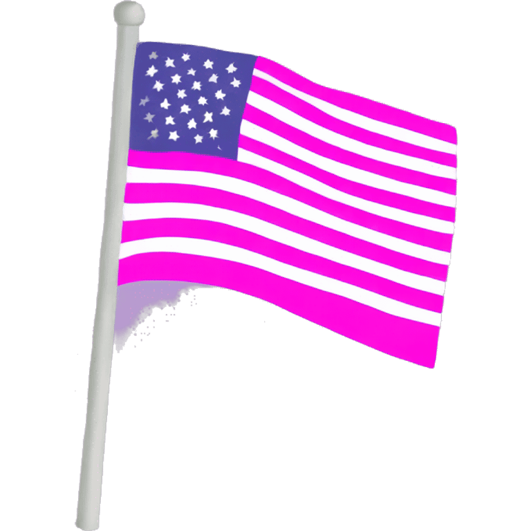 flat pink american flag  emoji