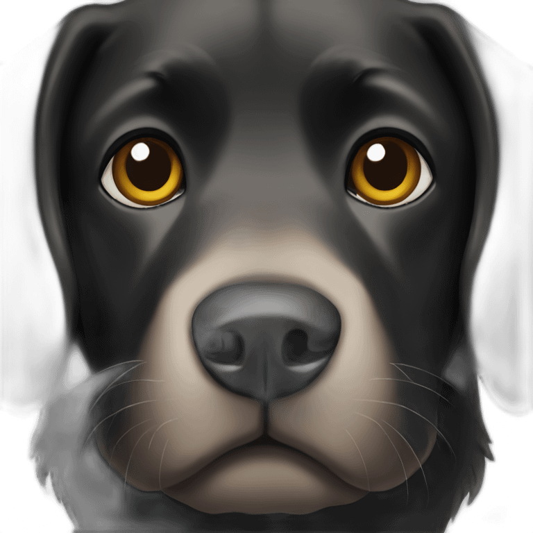 black Labrador dog emoji