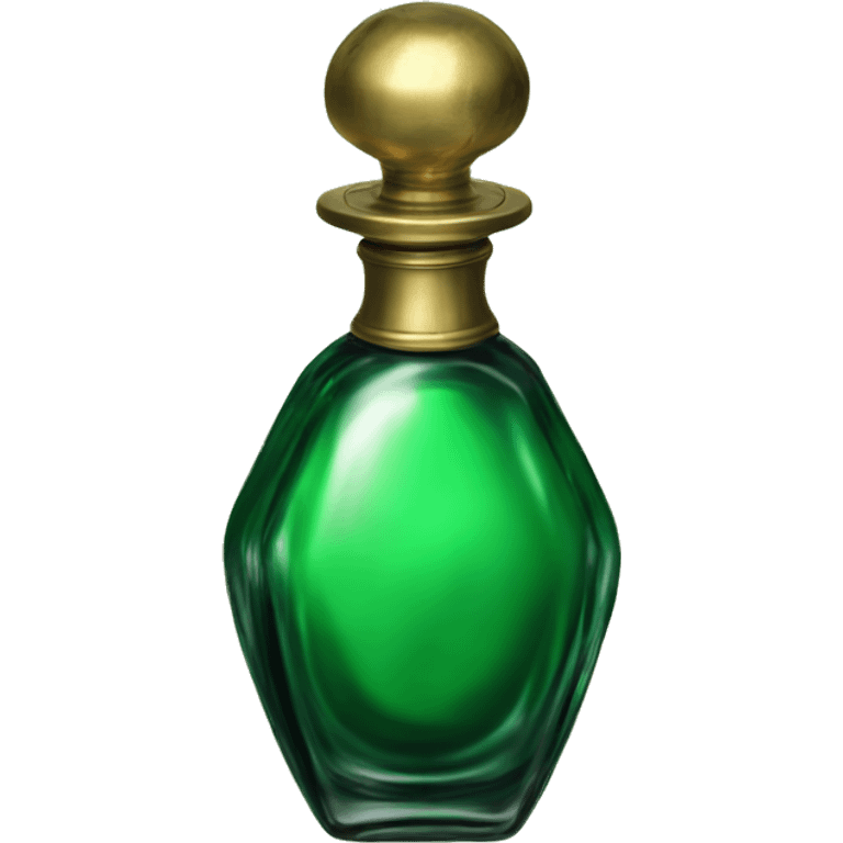 Green magic old Antique oil perfume bottle with herbal and rose flowers emoji