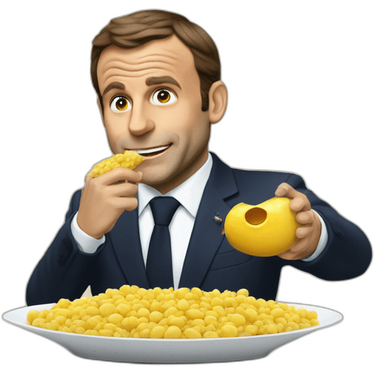 Macron qui mange emoji