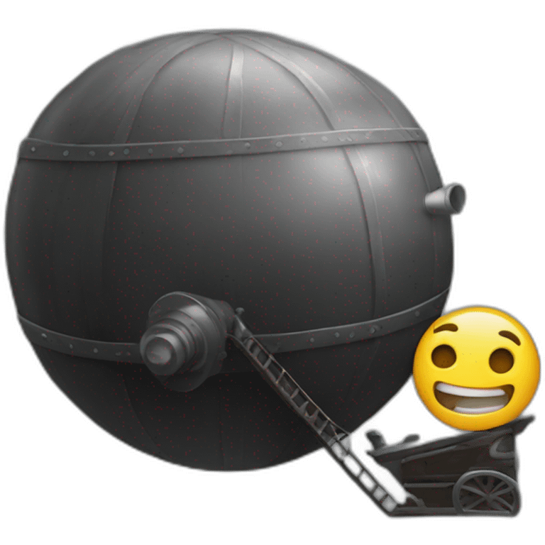 Man in a cannon ball emoji