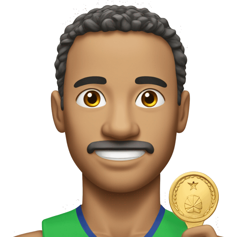 gold medal with text: Bester Mann emoji