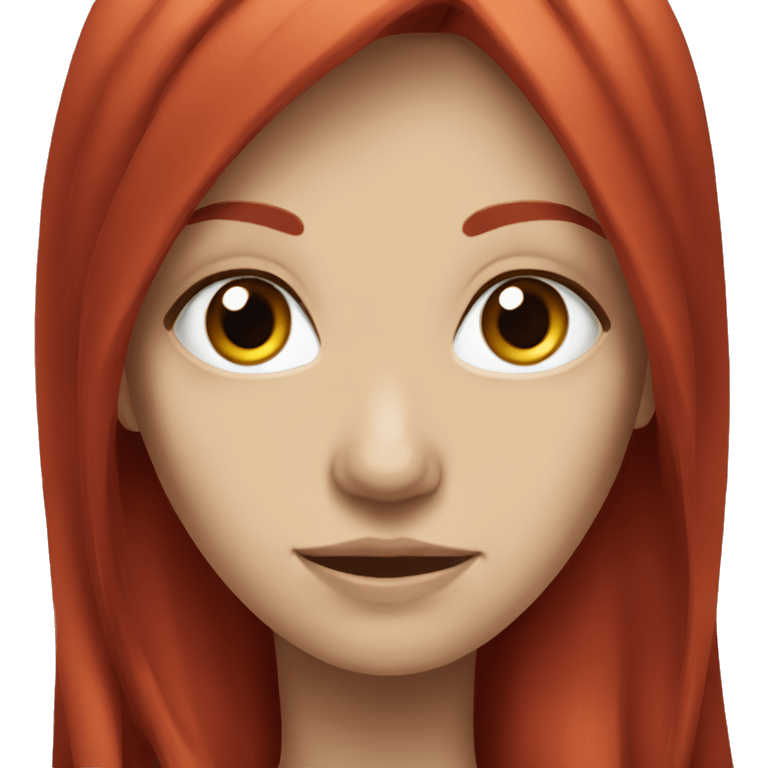 long red haired emo girl emoji