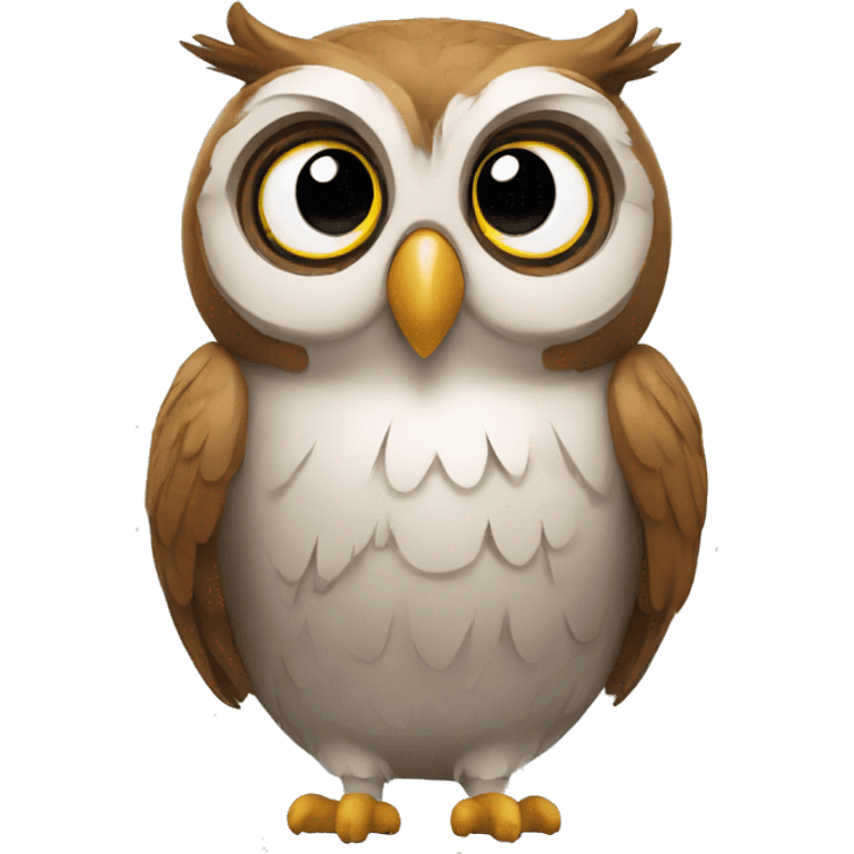 Owl wearing AirPods emoji