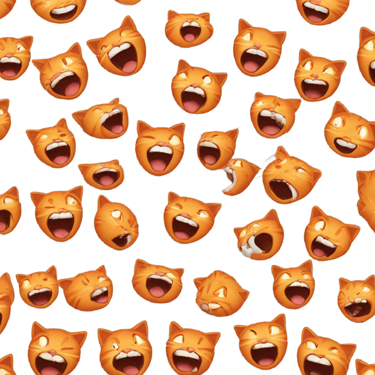 Orange screaming cat emoji