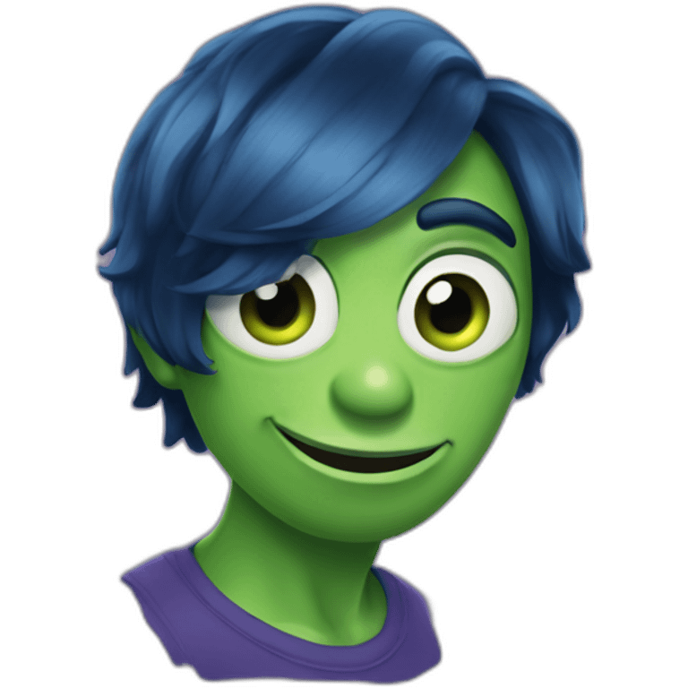 Mike wazowski but dark skinned emoji