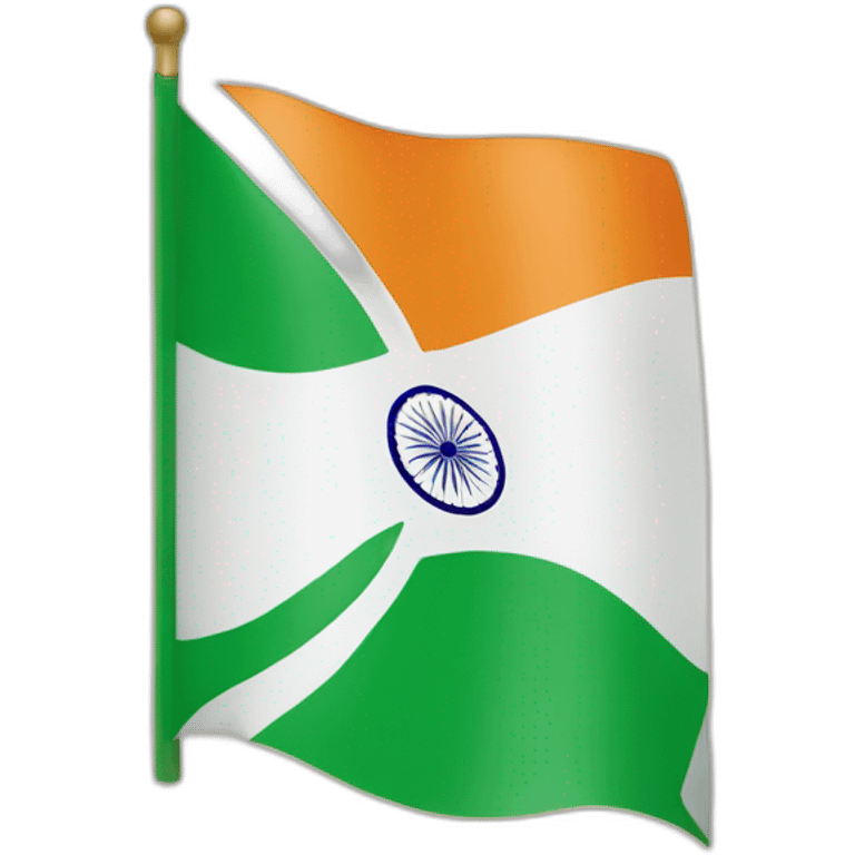 indian flag with location symbol on top emoji