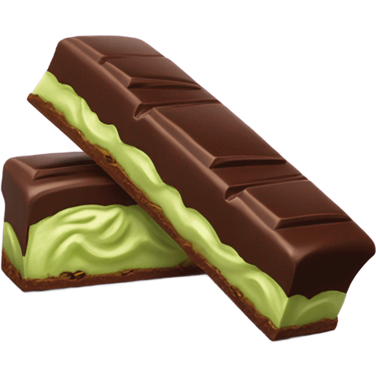 chocolate bar with pistachio filling emoji