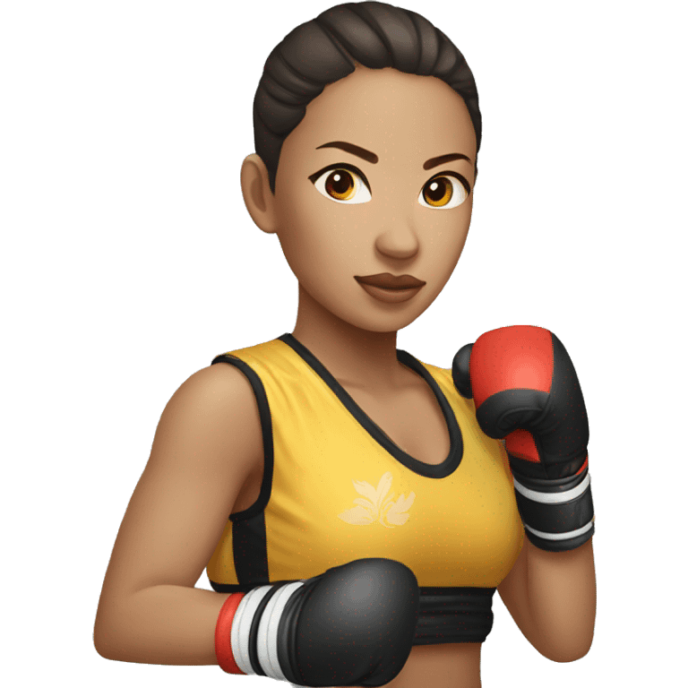 muay thai female emoji