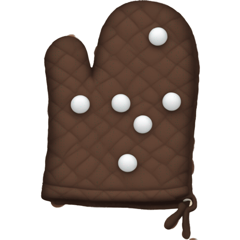 Chocolate oven mitt emoji