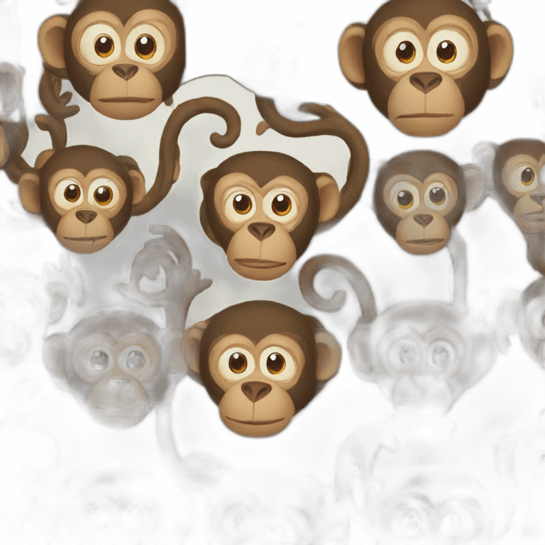 3 monkey emoji