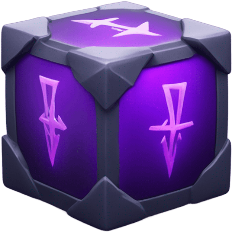 Purple demonic cube emoji