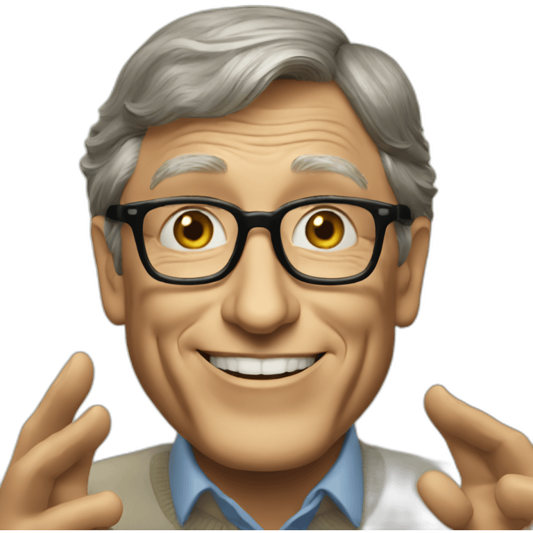 Bill gates waving emoji