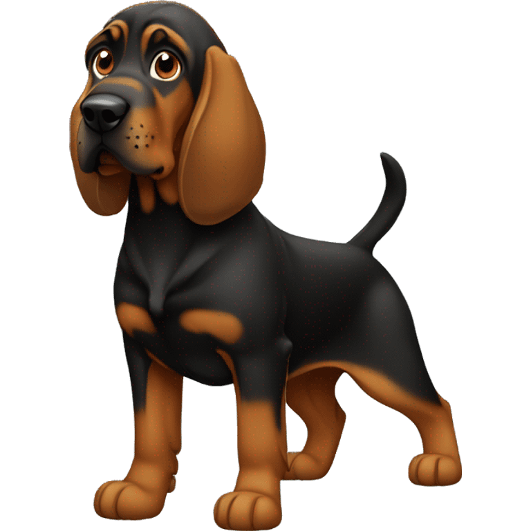 black and brown bloodhound  emoji