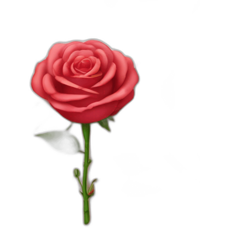 Une lettre d'amour avec une rose emoji