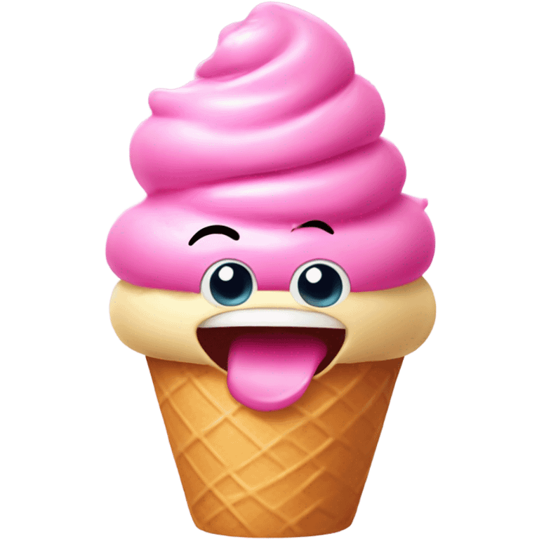 Kirby eating ice cream emoji