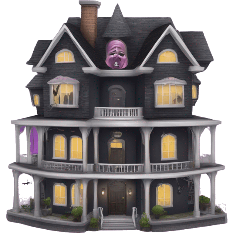 Dark dank 8 story Haunted Barbie manor hotel with attached garage  emoji