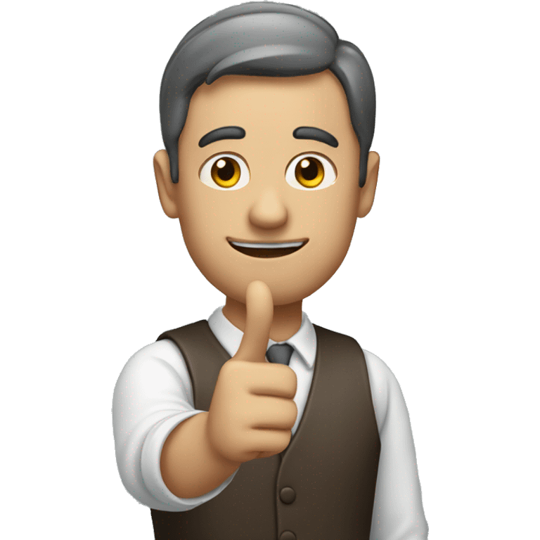 man with information raising his finger to say it emoji