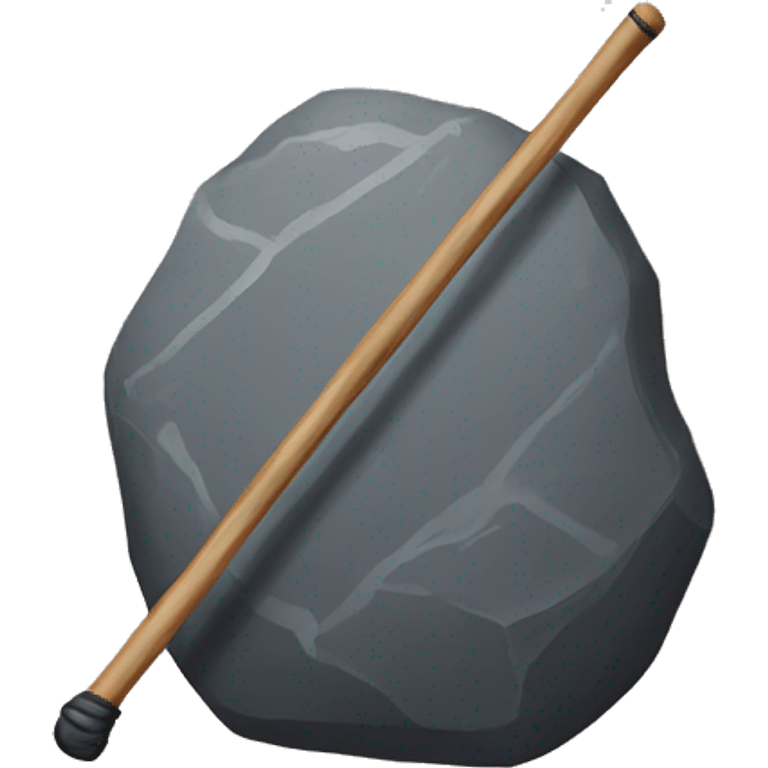 Rock with cane emoji