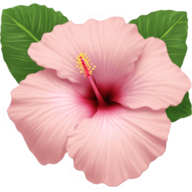 Light pink hibiscus ￼ emoji