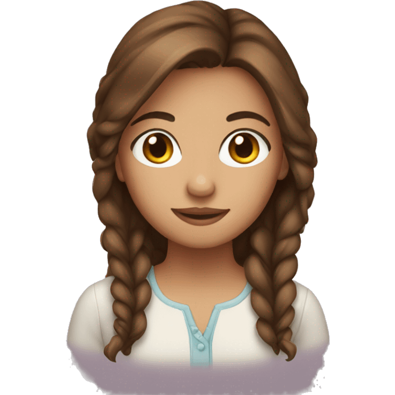 brown hair girl emoji