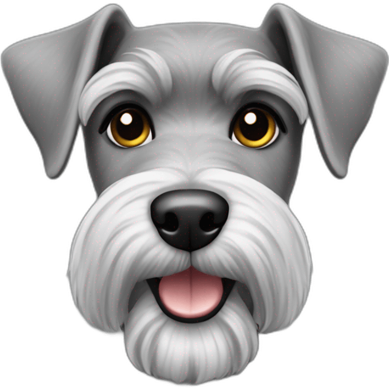 miniature schnauzer gray emoji