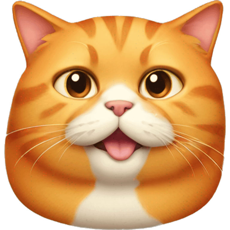 fat orange cat emoji