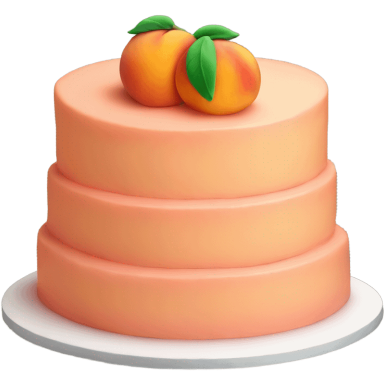 Cake that looks like a peach emoji